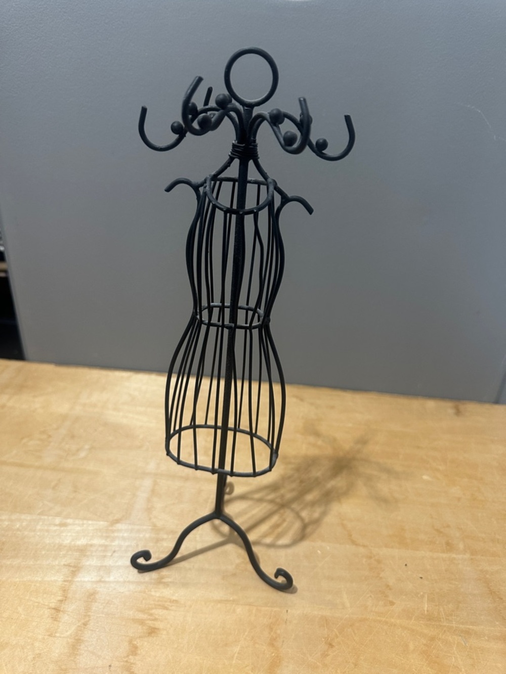 Black Wire Dress Form Jewelry Stand